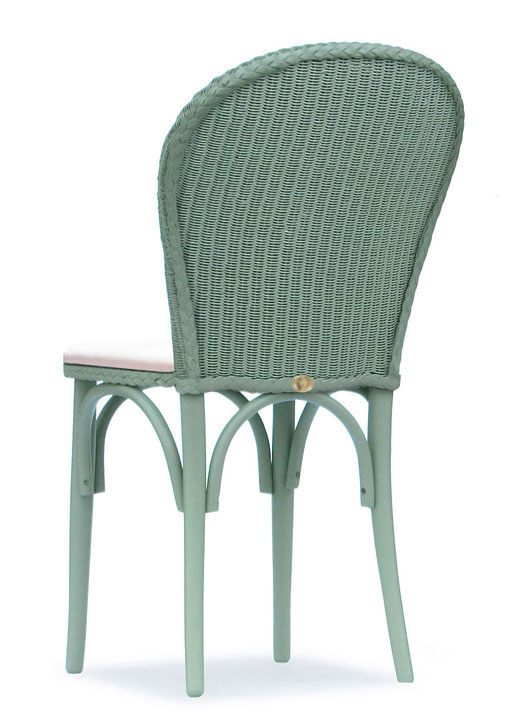 Lloyd Loom Bistro Chair with upholstered fabric seat and double weave back TC051F