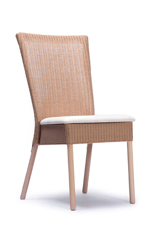 Lloyd Loom Ellwood Dining Chair with upholstered fabric seat TC040F