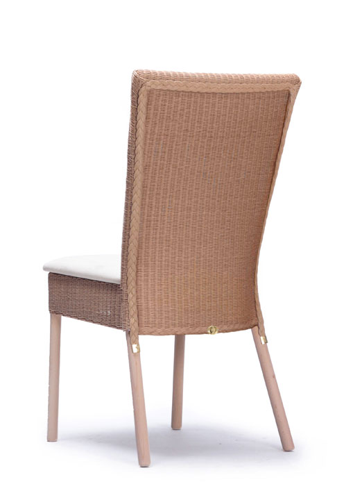 Lloyd Loom Ellwood Dining Chair with upholstered fabric seat and double weave back TC041F