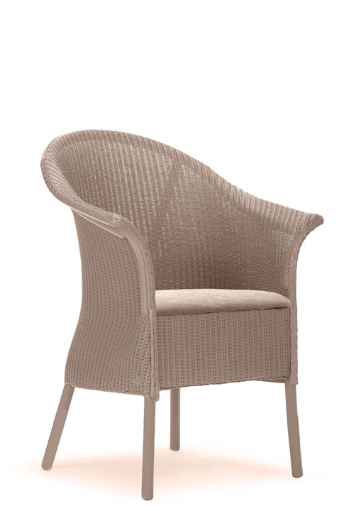 Lloyd Loom Fairbank Wide Armchair with upholstered fabric seat TA001F