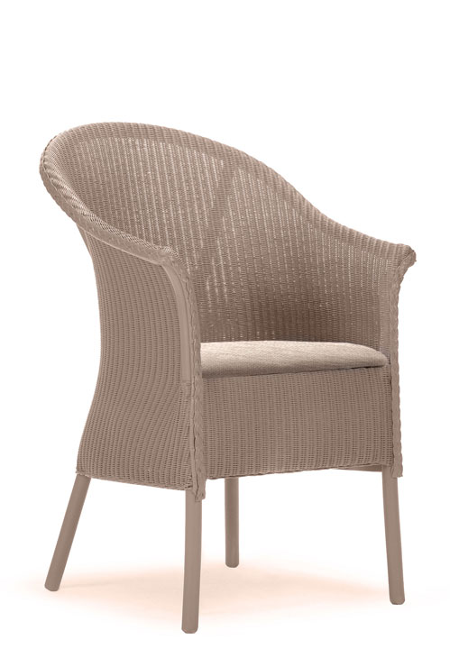 Lloyd Loom Fairbank Slim Armchair with upholstered fabric seat TA002F